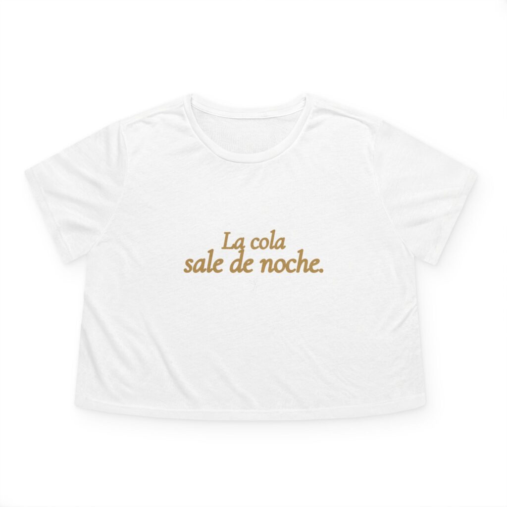 La Cola Sale de Noche Flowy Crop